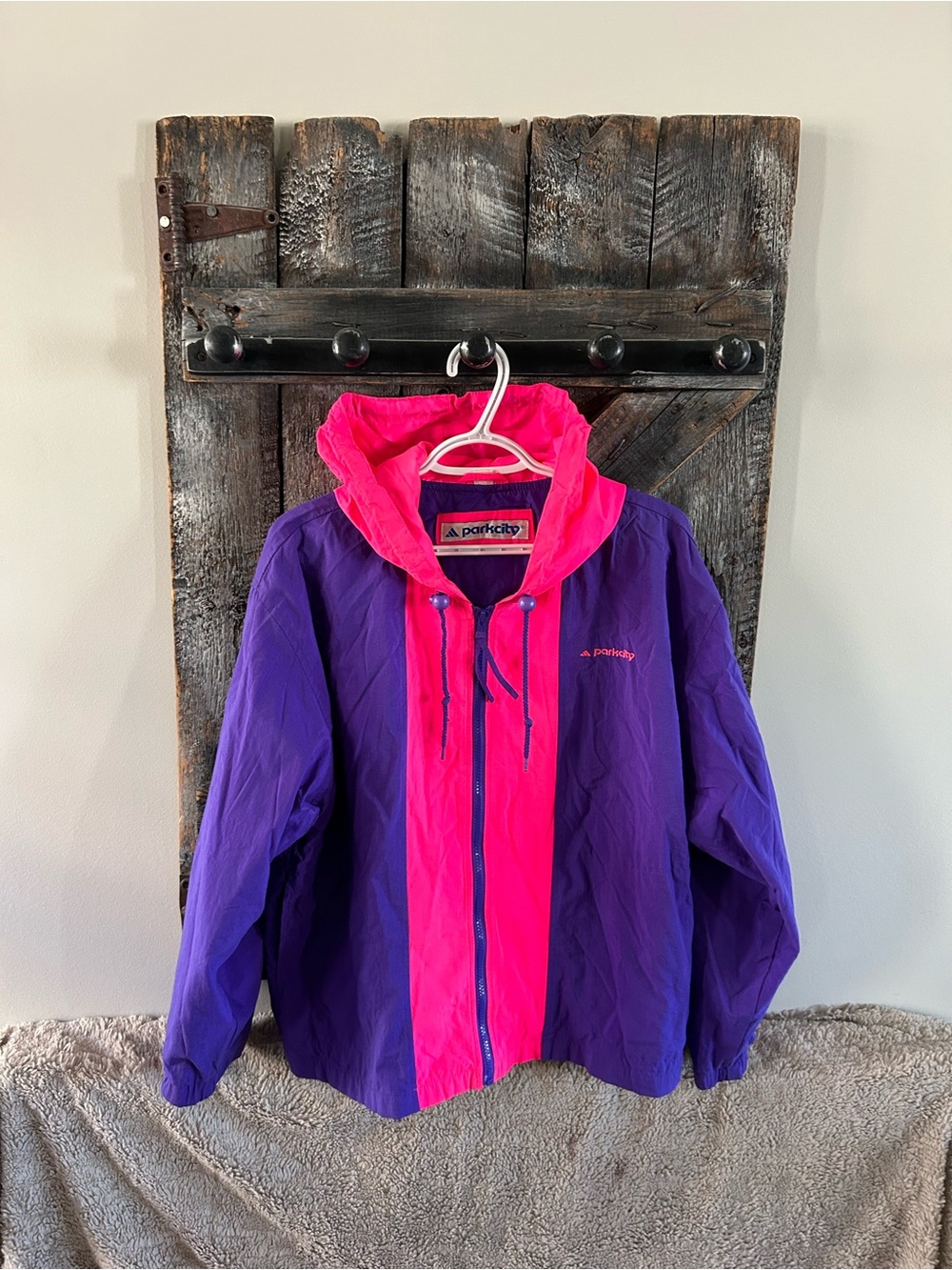 Women's Park City Bold Purple & Hot Pink Windbreaker Jacket
